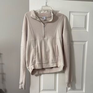 Women's Cream Quarter-Zip Pullover